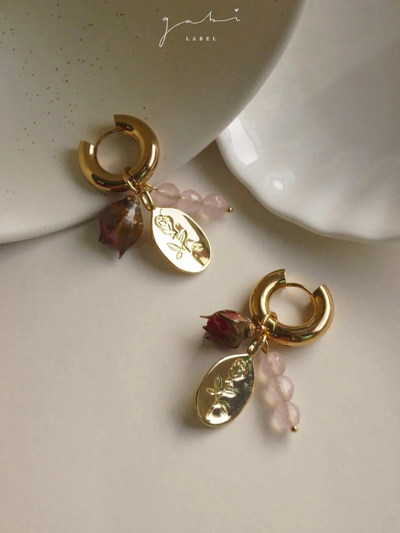 A Love Letter of Roses Chunky Hoop Earrings
