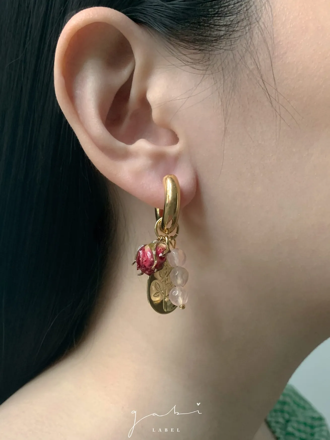 A Love Letter of Roses Chunky Hoop Earrings