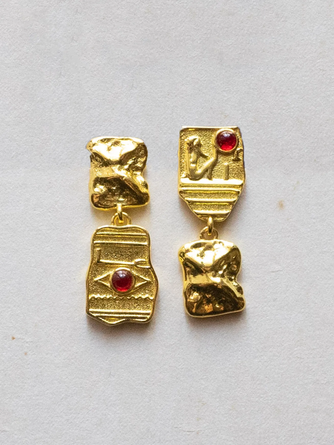 Ancient Egypt Asymmetrical Symbolic Earrings