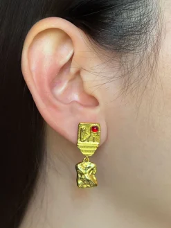 Ancient Egypt Asymmetrical Symbolic Earrings