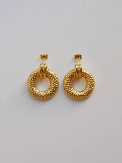 Ancient Gold Donut Earrings