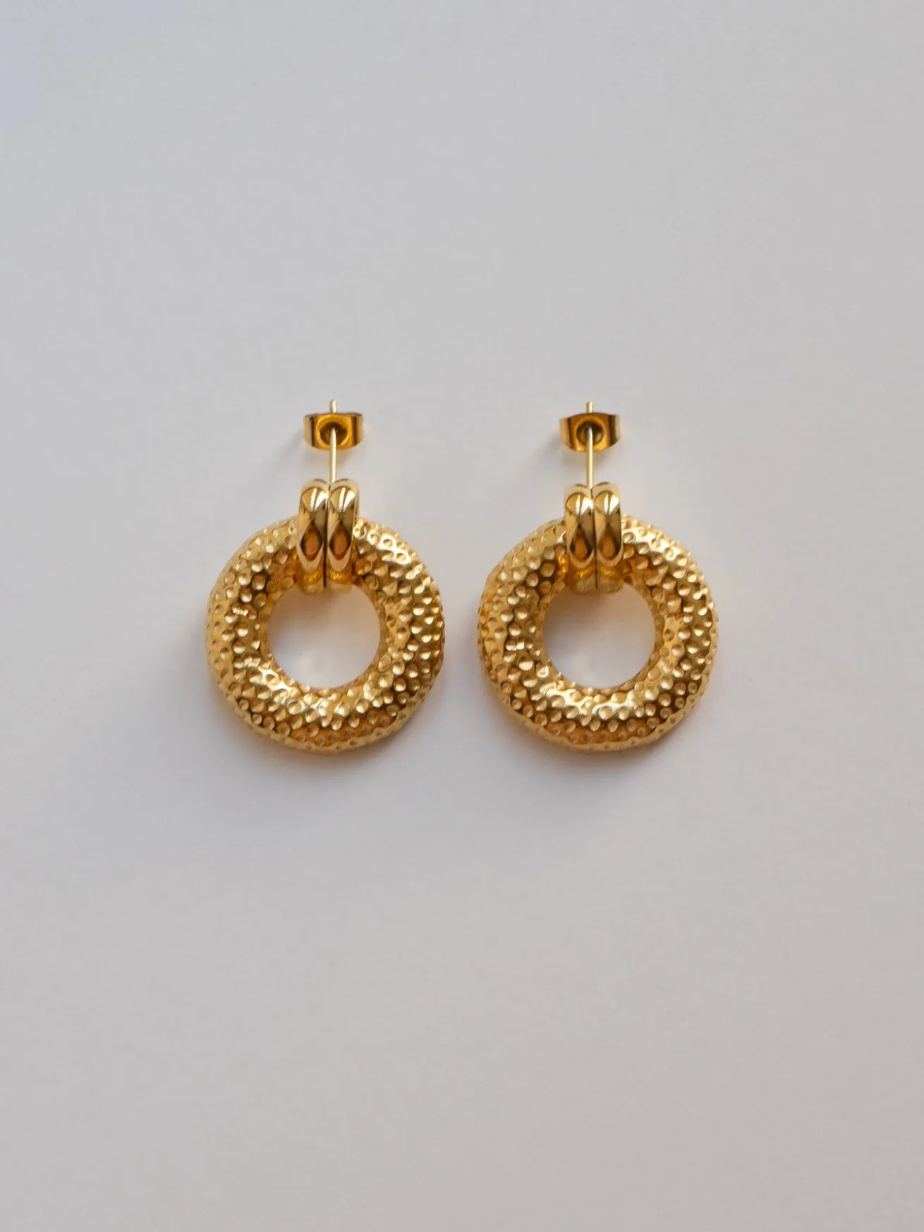 Ancient Gold Donut Earrings