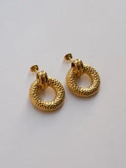 Ancient Gold Donut Earrings