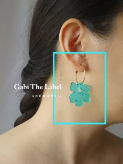 Anemone Earrings - Aqua Blue
