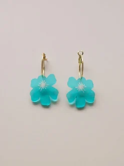 Anemone Earrings - Aqua Blue