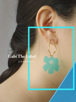 Anemone Earrings - Aqua Blue