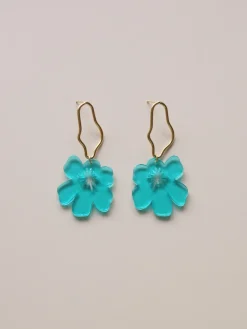 Anemone Earrings - Aqua Blue