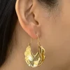 Antique Foil Hoops - Gold