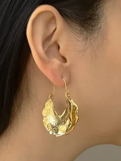Antique Foil Hoops - Gold