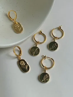 Baby's Breath Pendant Hoops