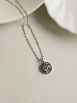 Baby's Breath Pendant Necklace - Silver