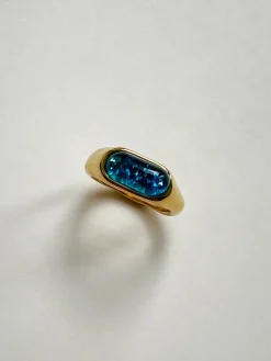 Blue Sea Marble Ring