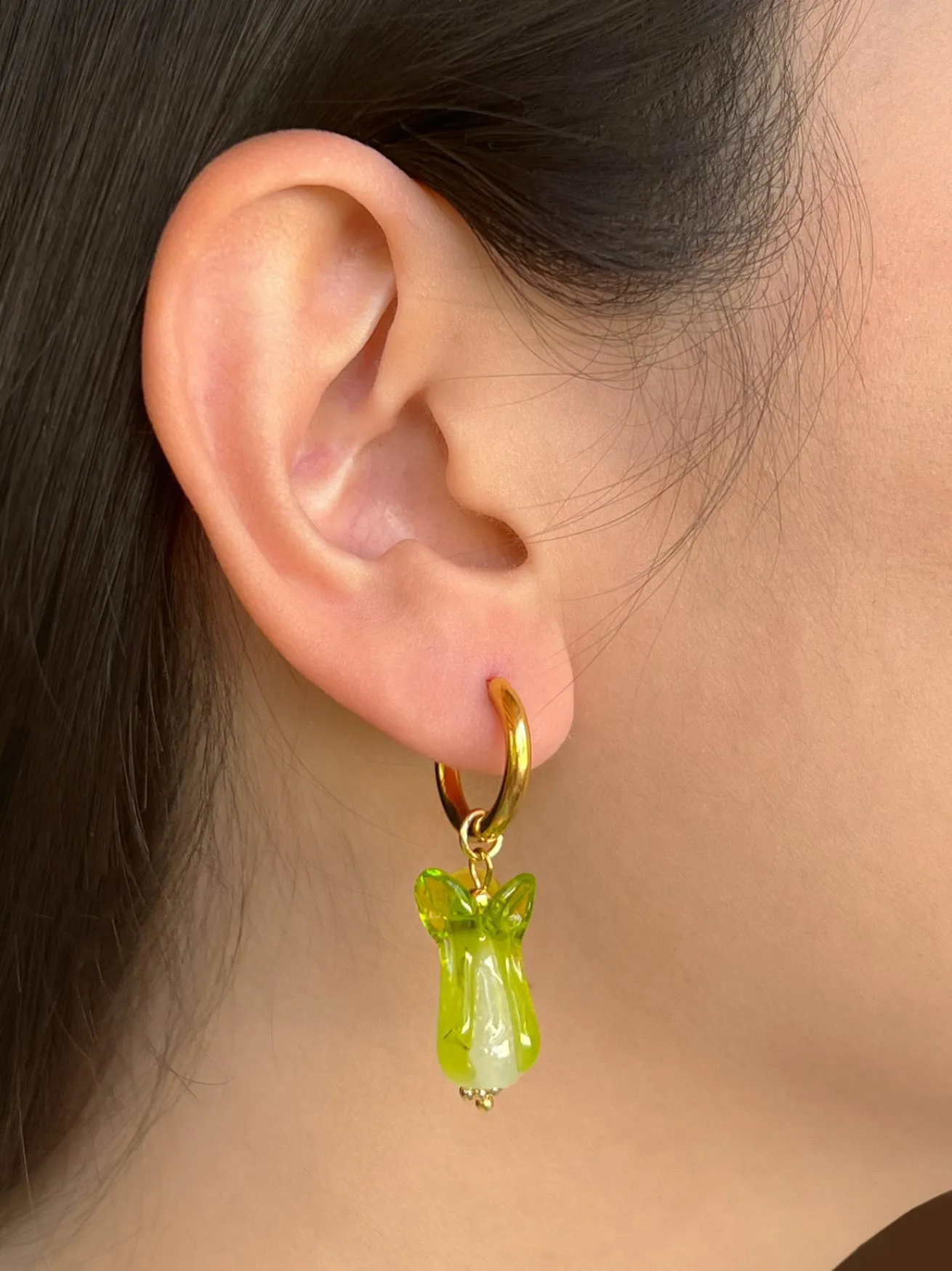 Bok Choy Hoops - Apple Green