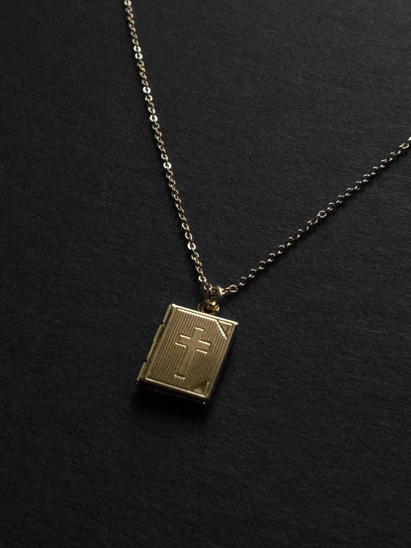 Book Locket Huggies - Gold