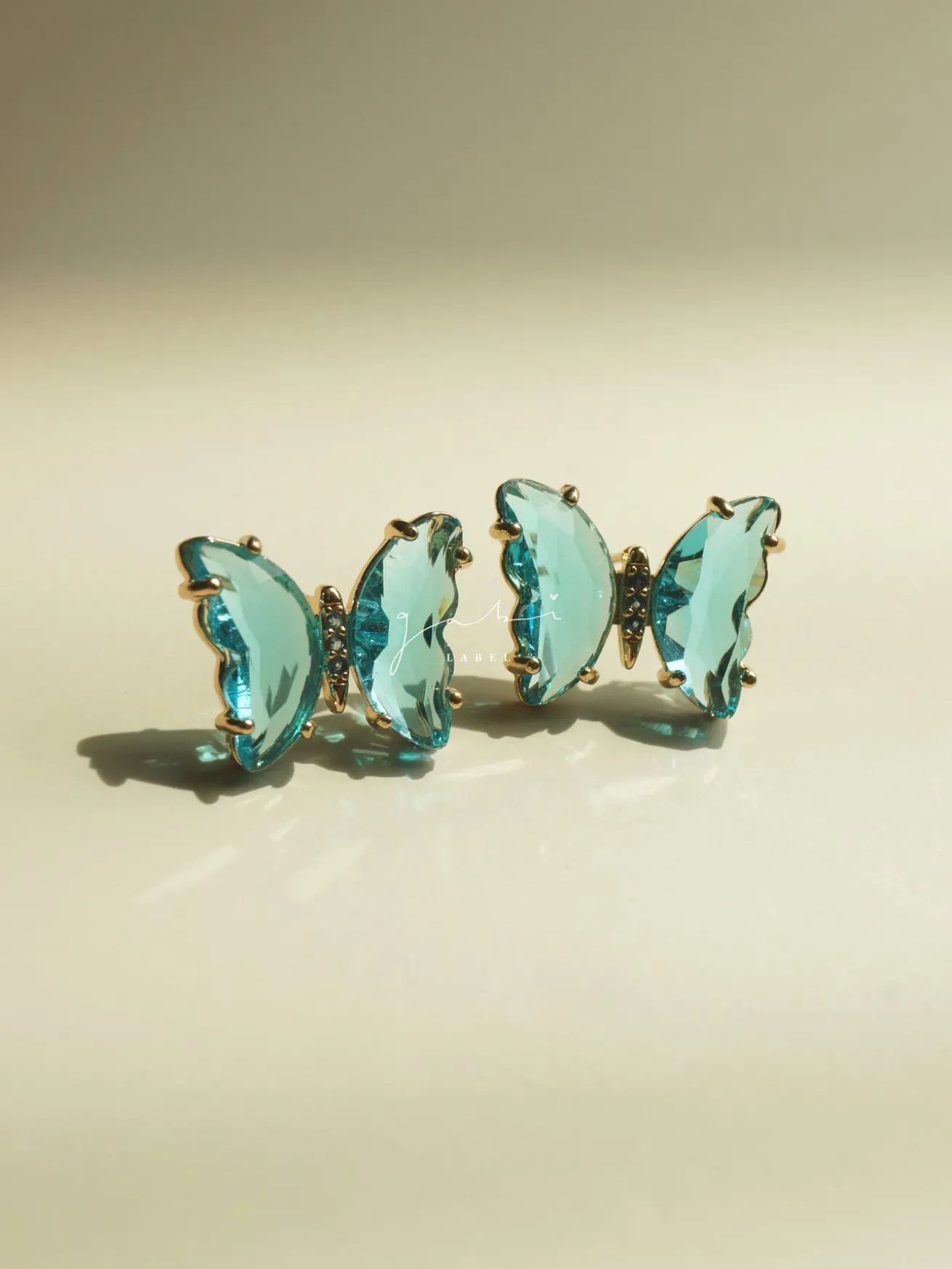 Butterfly Earstuds - Aqua *S925 Earposts