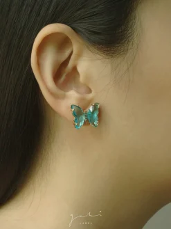 Butterfly Earstuds - Aqua *S925 Earposts