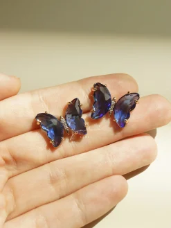 Butterfly Earstuds - Blue *S925 Earposts