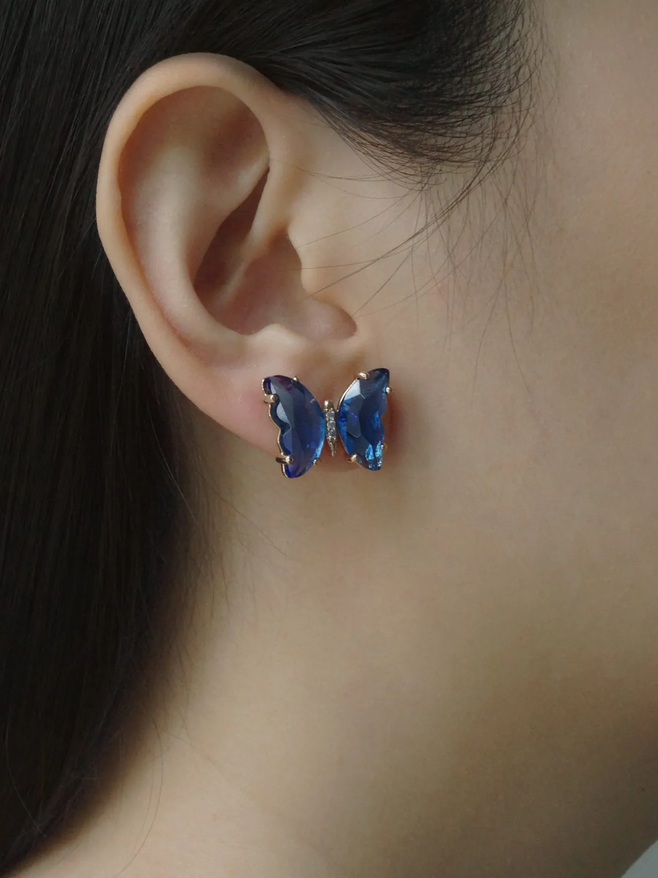 Butterfly Earstuds - Blue *S925 Earposts