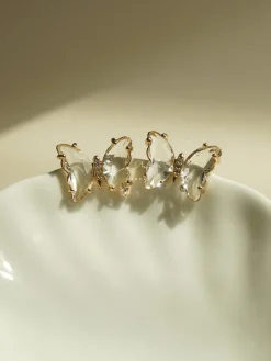 Butterfly Earstuds - Clear *S925 Earposts