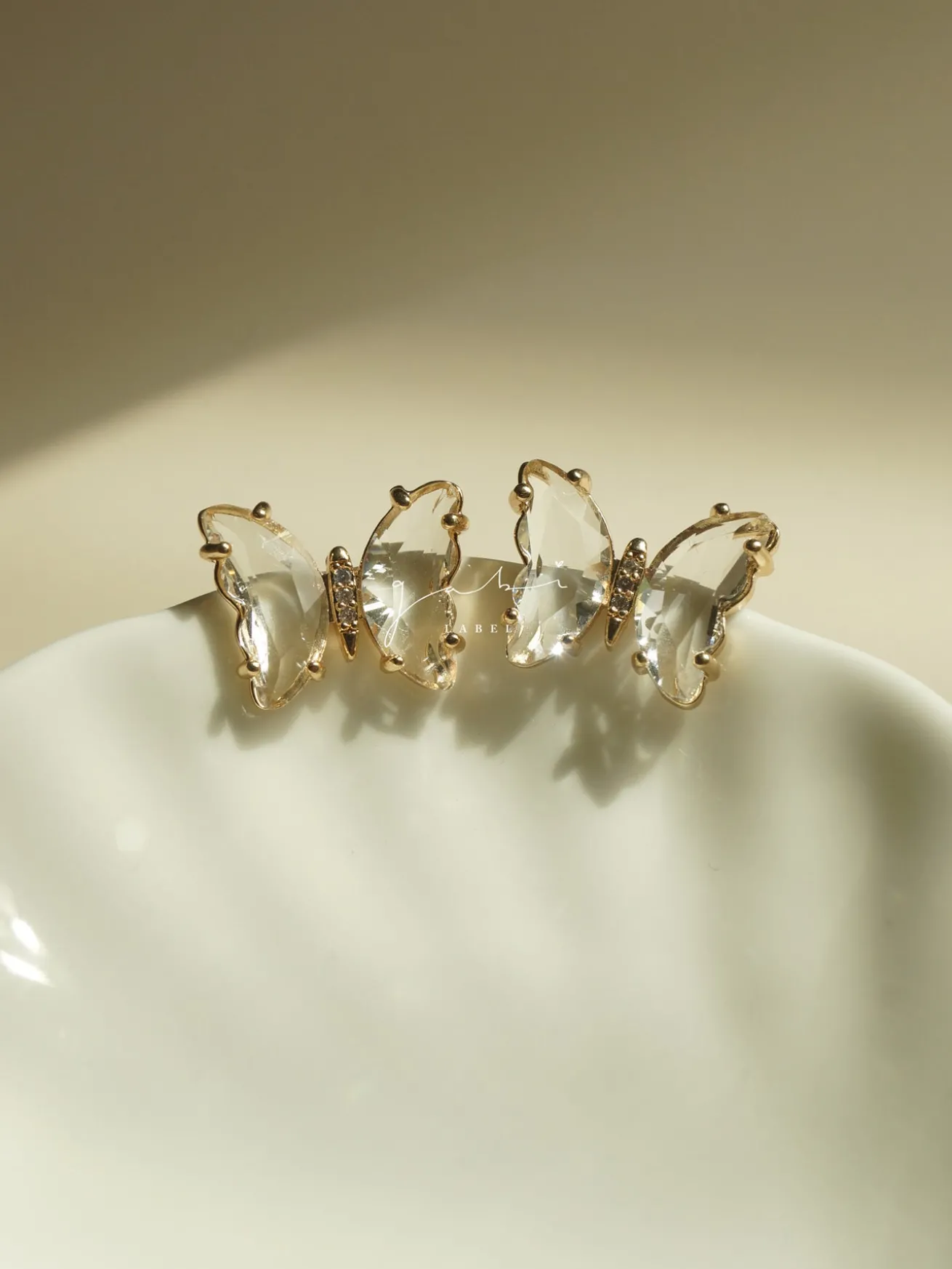 Butterfly Earstuds - Clear *S925 Earposts
