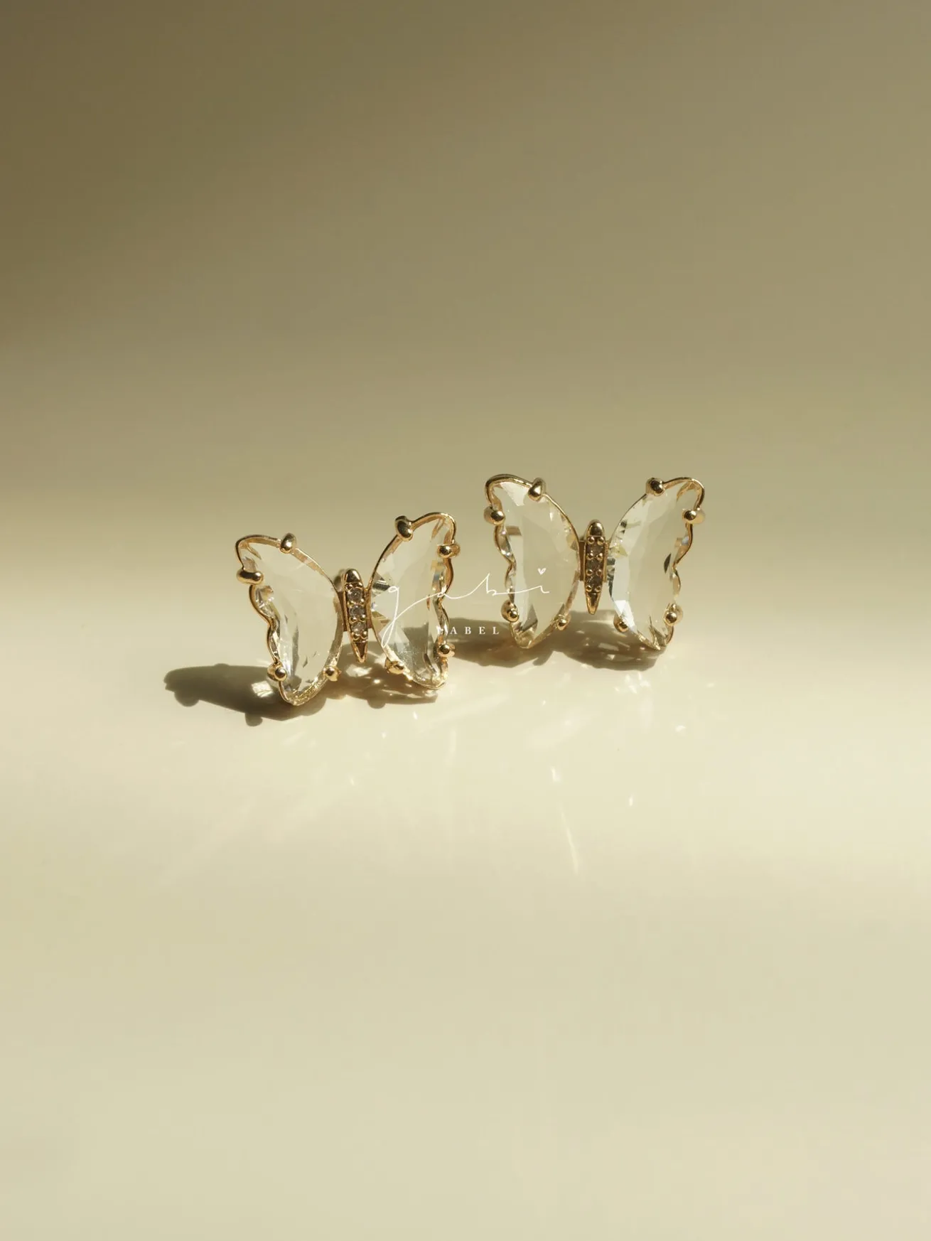 Butterfly Earstuds - Clear *S925 Earposts