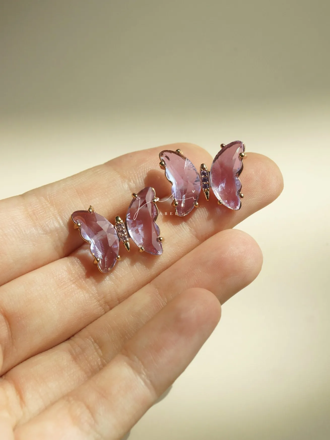 Butterfly Earstuds - Lilac *S925 Earposts