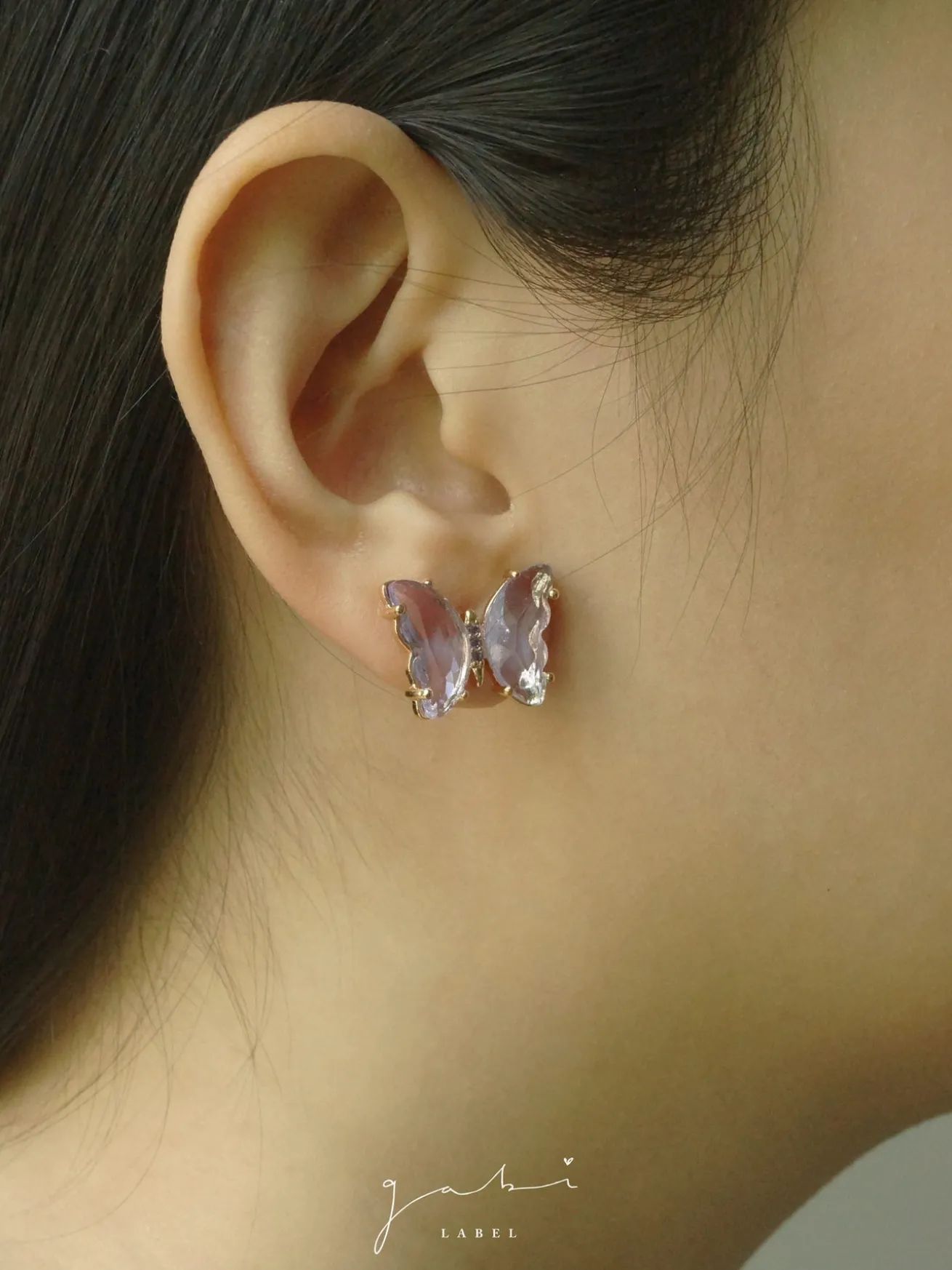 Butterfly Earstuds - Lilac *S925 Earposts