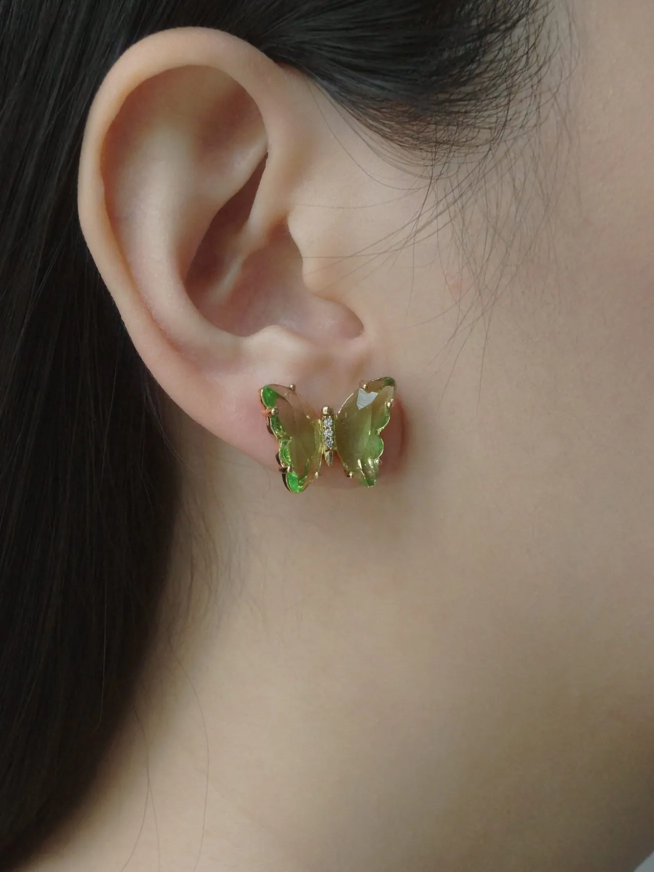 Butterfly Earstuds - Mint Green *S925 Earposts