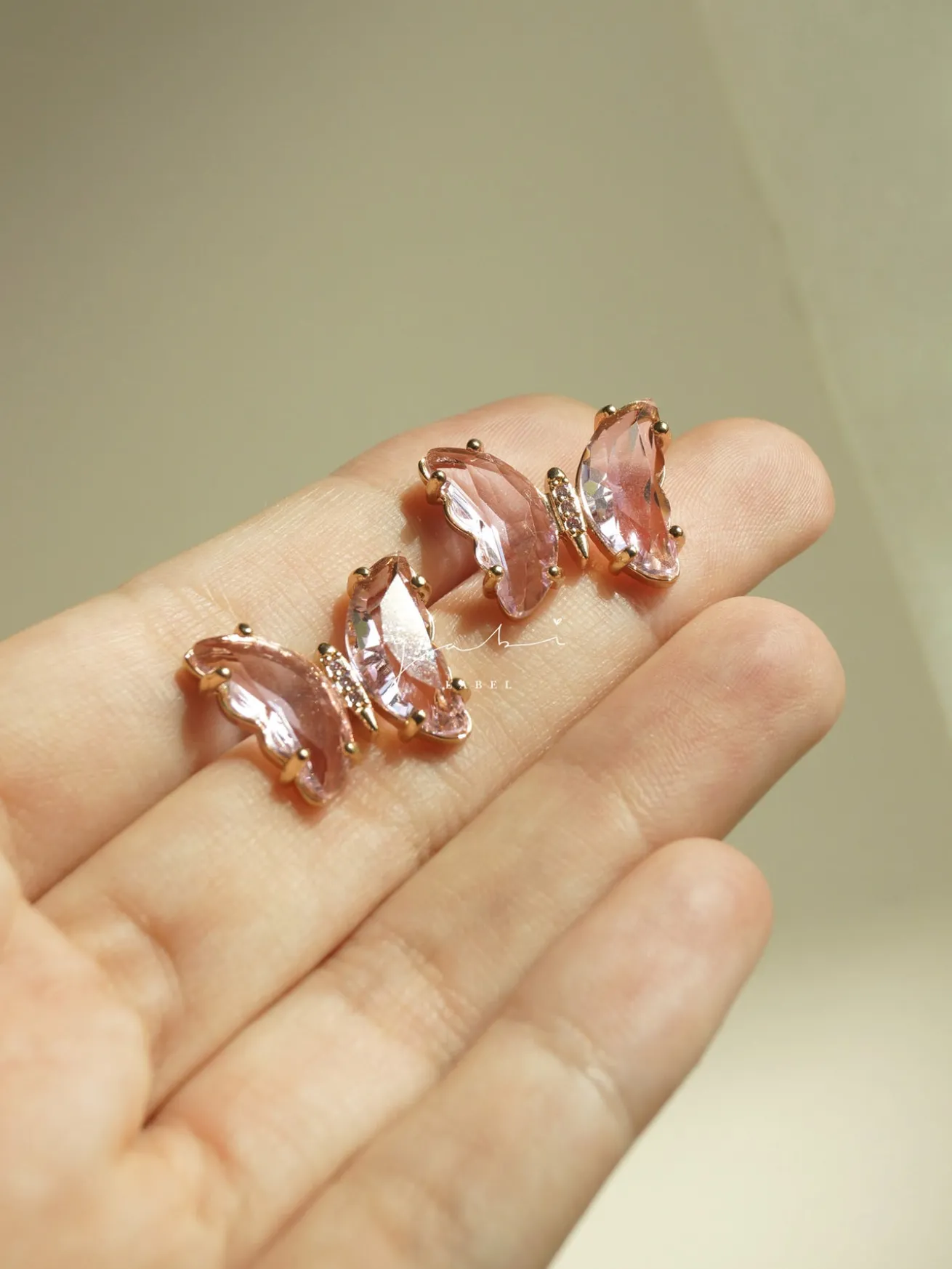 Butterfly Earstuds - Pink *S925 Earposts