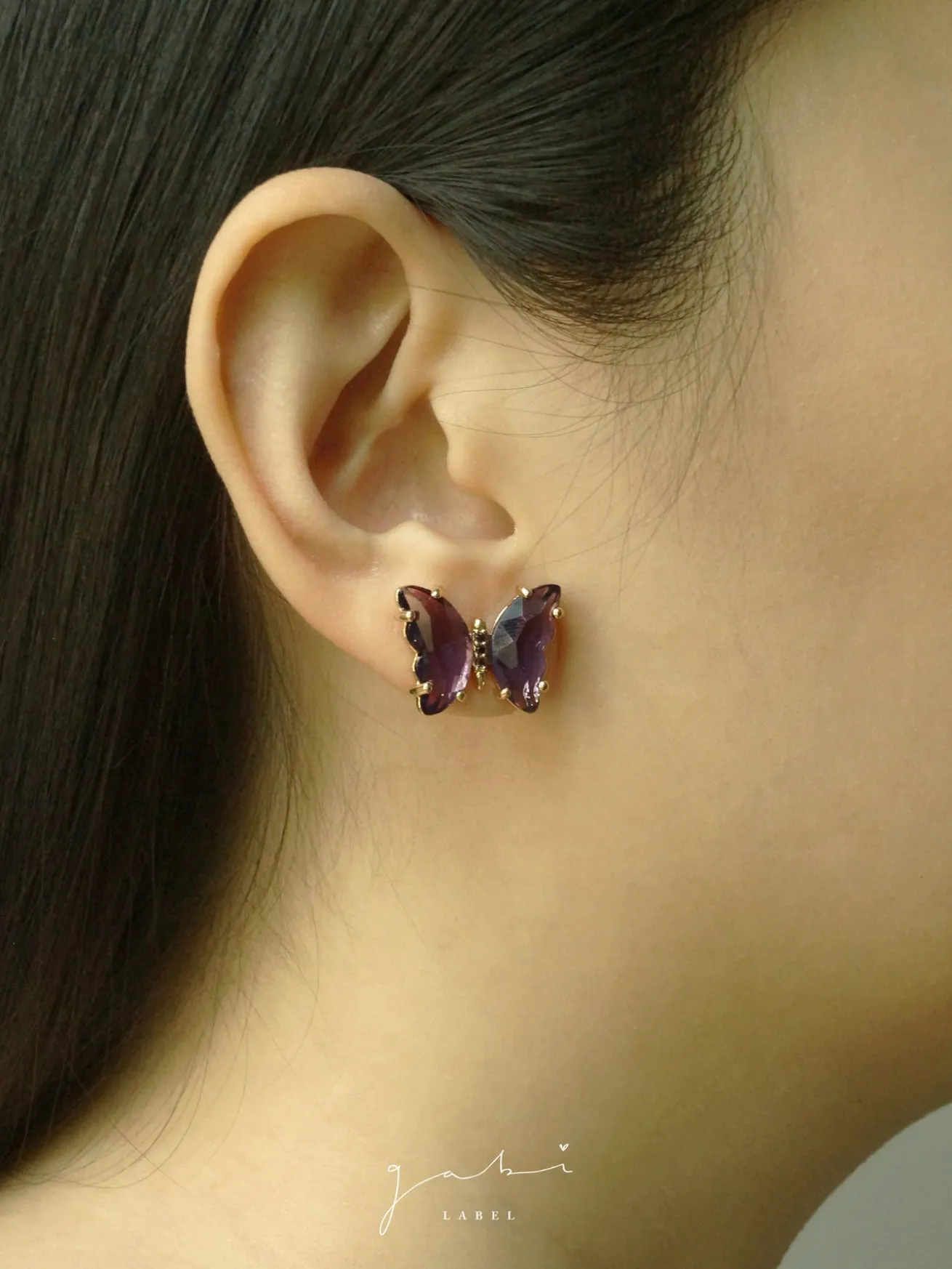 Butterfly Earstuds - Purple *S925 Earposts