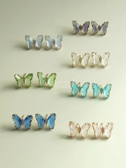 Butterfly Earstuds - Purple *S925 Earposts