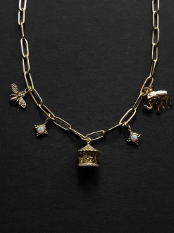 Carnival Charm Necklace - Carousel, Elephant, Bee
