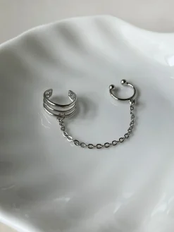Chain Link Ear Cuff - Silver