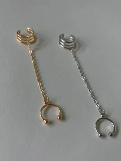 Chain Link Ear Cuff - Silver