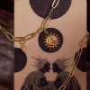 Charmed Sun-Moon Paperclip Necklace - Light