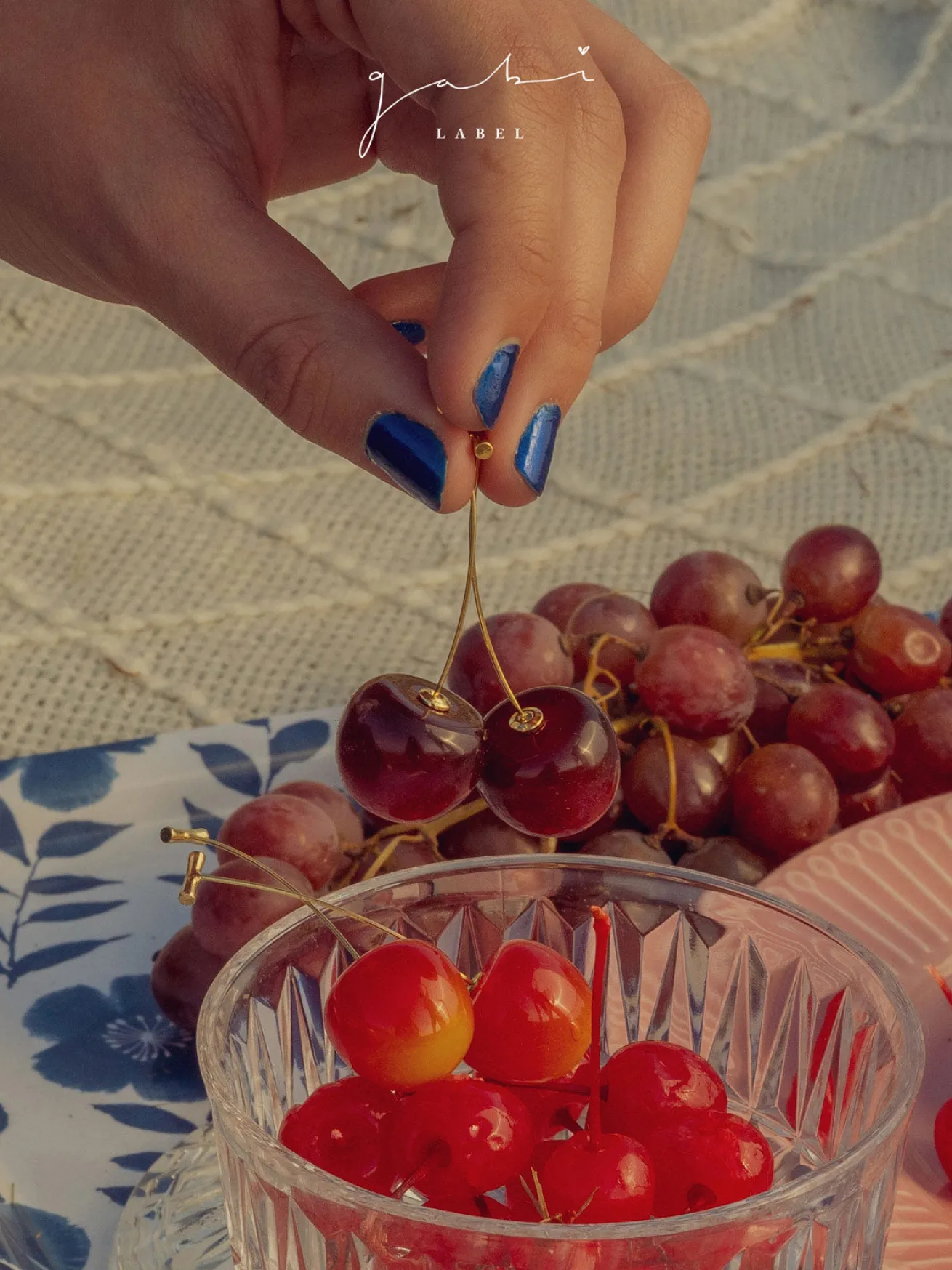 Cherié (Cherry) Earrings *Gold-plated stems