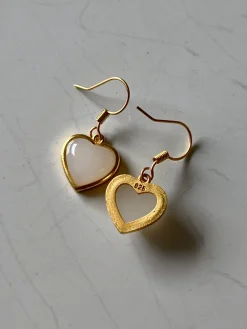 Chubby Heart Jade Earrings