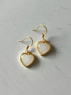 Chubby Heart Jade Earrings