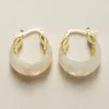 Chunky Cradle Hoops - White