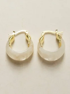 Chunky Cradle Hoops - White