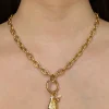 Chunky Gold Chain Necklace - Evil Eye Hand, Bee