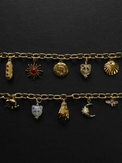 Chunky Gold Talisman Necklace - Eye of Horus Charm