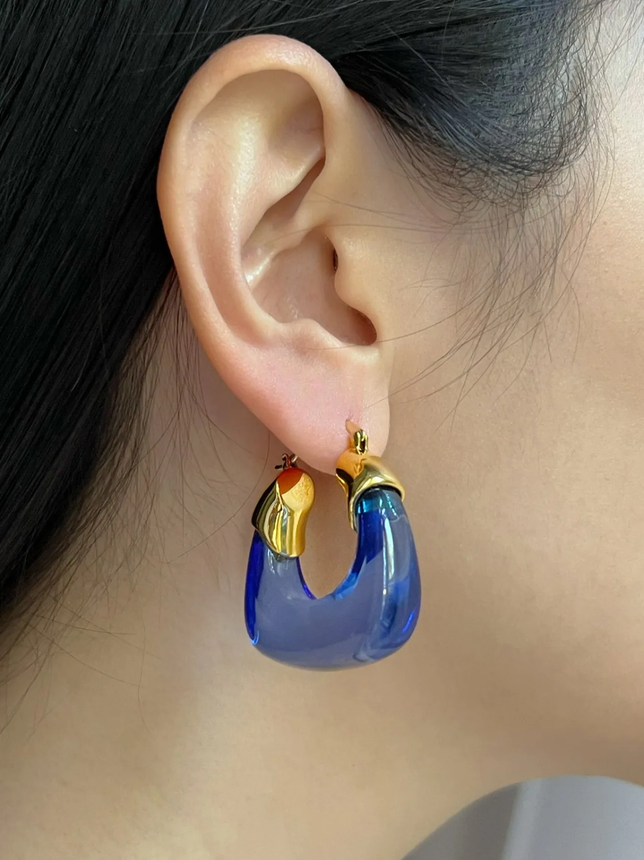 Chunky Hoops - Eclectic Blue