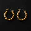 Chunky Twist Gold Hoops