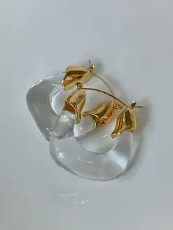 Chunky Vintage Hoops - Clear