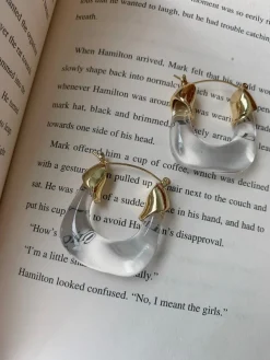 Chunky Vintage Hoops - Clear