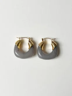 Chunky Vintage Hoops - Grey