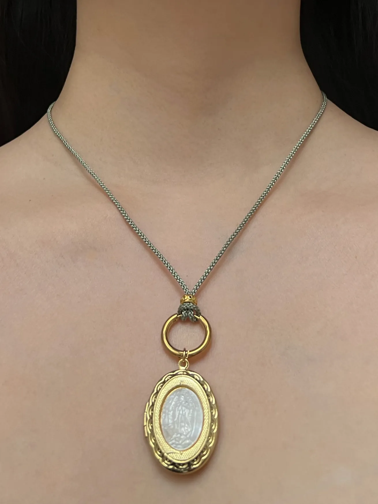 Cord Necklace, Winter Mint - Our Lady
