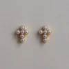 Cross Earstuds - Pearl
