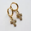 Cross Huggies - Gemstone